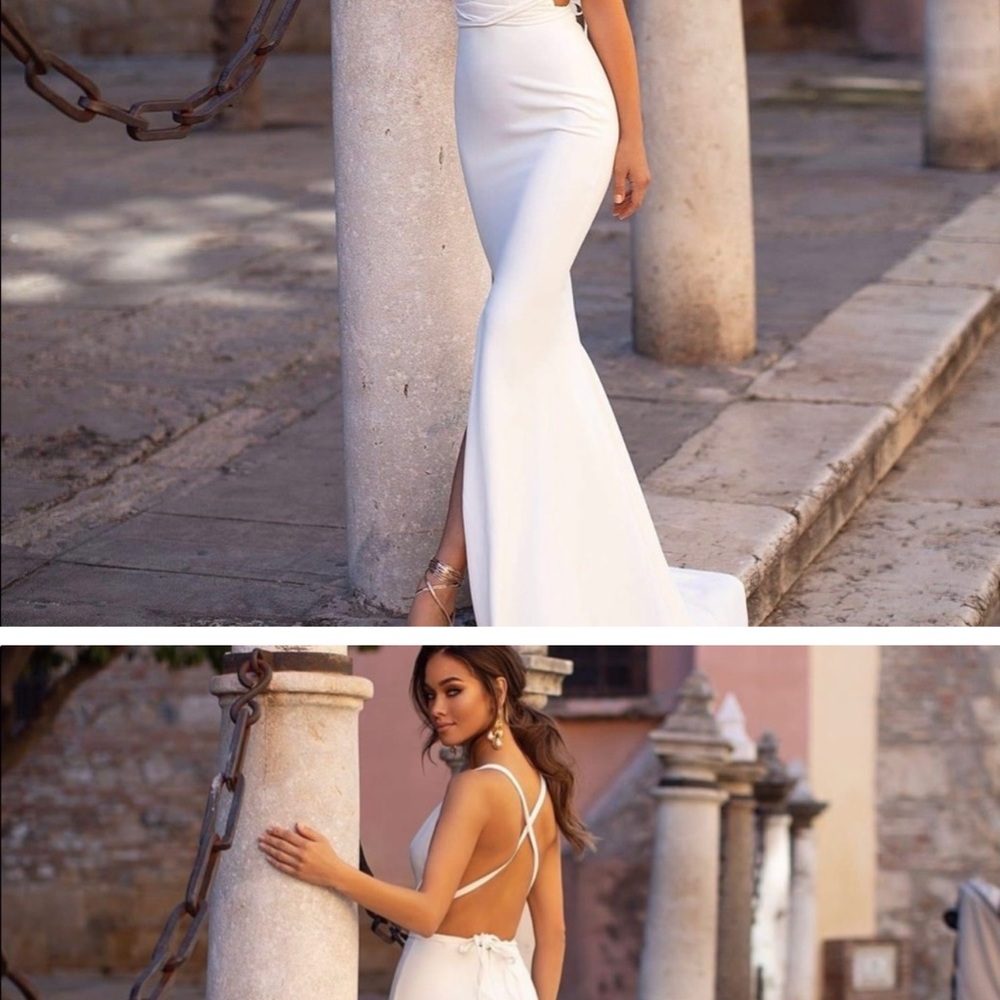 Elegant White Evening Gown
